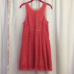 3/$25 Free People Pink Open Back Dress Size 8